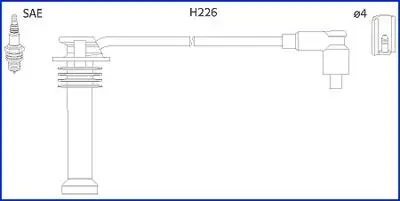 Проволока зажигания, набор HITACHI 134672