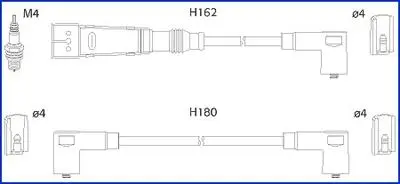Проволока зажигания, набор HITACHI 134707