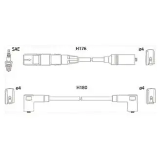 Проволока зажигания, набор HITACHI 134766
