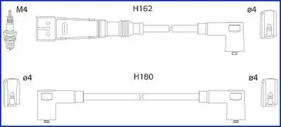 Дроти запалення, набір HITACHI 134784