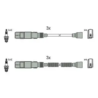 Проволока зажигания, набор HITACHI 134952