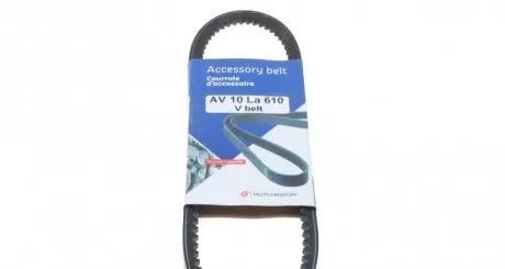 Ремінь генератора Citroen GS/Daewoo Tigo/Land Rover Discovery I/Peugeot 305 II/505 78-00 (10х613) HUTCHINSON AV 10 La 610