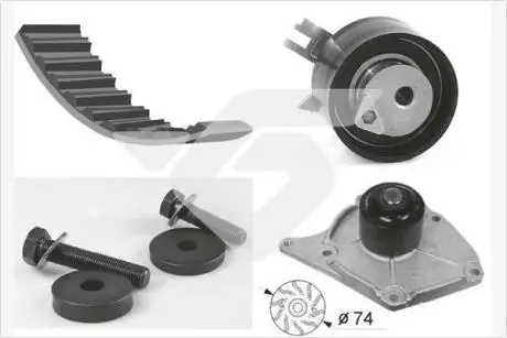 Насос води + комплект зубчатого ремня HUTCHINSON KH101WP63