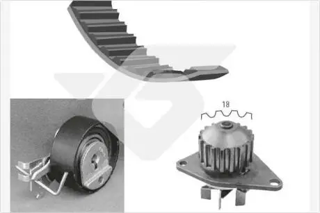 Комплект ГРМ (KH 171WP48) HUTCHINSON KH171WP48