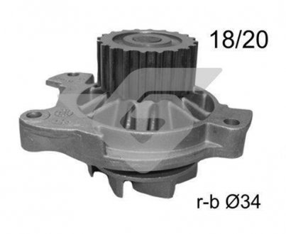 Водяний насос VW T4, LT, Crafter 2.5TDI HUTCHINSON WP148 (фото 1)