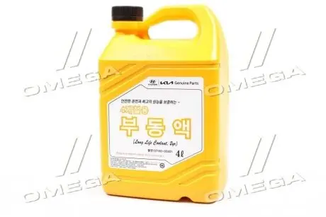 Антифриз Mobis Hyundai/Kia Long Life Coolant концентрат червоний (Каністра 4л) Hyundai/Kia/Mobis 07100-00401