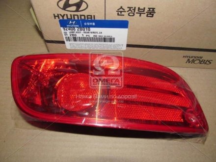 Катафот заднього бампера ліви Hyundai/Kia/Mobis 924082B010