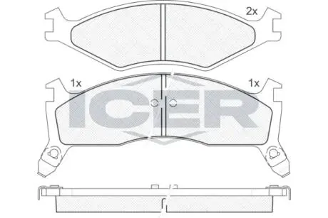 Тормозные колодки, дисковый тормоз.) ICER 141270