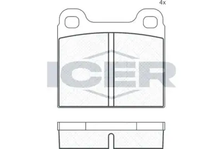 Тормозные колодки, дисковый тормоз.) ICER 180169