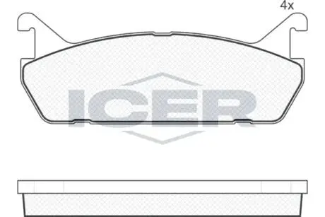 Тормозные колодки, дисковый тормоз.) ICER 181186