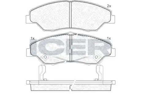 Тормозные колодки, дисковый тормоз.) ICER 181370