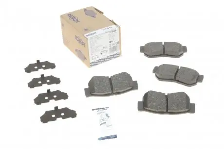 Тормозные колодки (задние) Hyundai Tucson 04-/Santa Fe/Getz/Sonata 98-12/Kia Sportage/Carens 04- ICER 181645