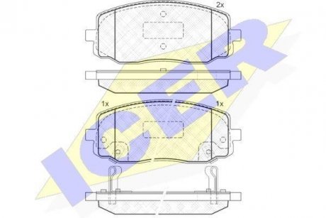 Тормозные колодки (передние) Hyundai i10 08-17/Kia Picanto 04- ICER 181709