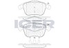 Тормозные колодки (передние) Citroen C4 04-/Peugeot 207/307/308/3008 02- ICER 181866-200 (фото 1)