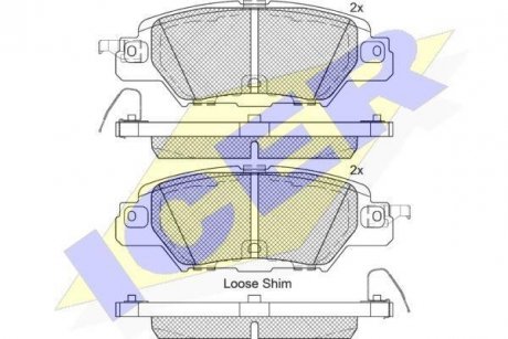 Тормозные колодки (задние) Mazda CX-5 11-/CX-8 17-/MX-5 15-/Fiat 124 Spider 16- ICER 182258 (фото 1)