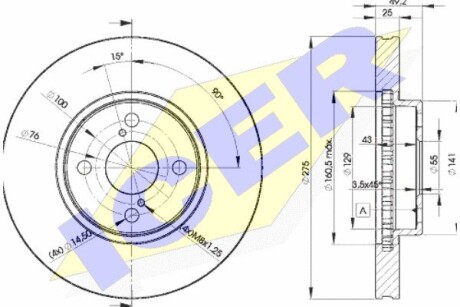 Тормозной диск ICER 78BD20802