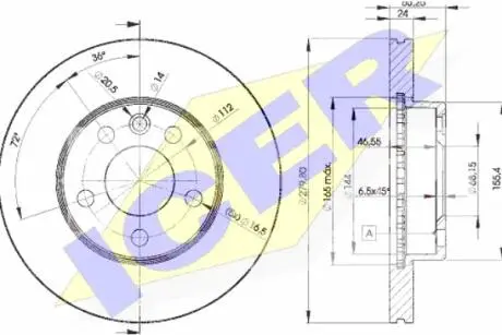 Тормозной диск ICER 78BD3015-2