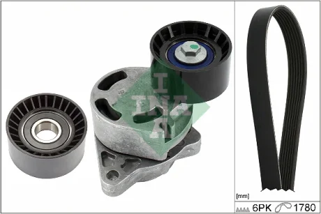 Комплект поликлинових ременів (з роликами) RENAULT AVANTIME, ESPACE III, LAGUNA II, VEL SATIS 2.2D 07.00- INA 529013710