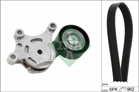 Комплект ремня генератора Citroen C4 Grand Picasso/Peugeot 308 1.6HDi 10- (6PK962) INA 529 0298 10