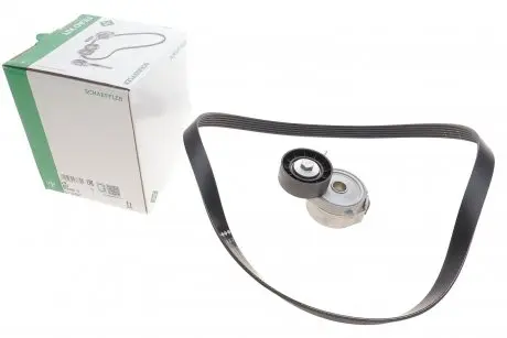 Комплект ремня генератора Citroen C5/C6/Peugeot 407/508/607/807 06- (6PK1203) INA 529 0357 10