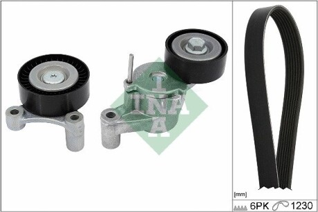 Комплект ременя генератора Volvo S60/S90/V60/V90/XC60/XC90 2.0H 15- (6PK1230) INA 529 0548 10