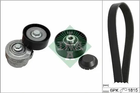 Комплект ременя генератора Fiat Doblo 1.9D 01- (6PK1815) INA 529 0593 10