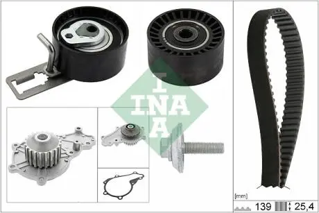Комплект ГРМ + помпа Citroen C3/Peugeot 207/208/2008 1.4 HDI 06- INA 530 0610 30