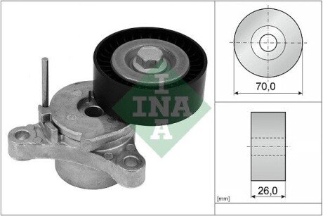 Натяжник ременя генератора Opel Insignia A/B/Zafira 2.0 CDTI 11- INA 534 0666 10 (фото 1)