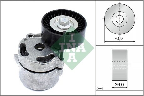 Натяжник ременя генератора Subaru Forester/Impreza/Legacy 2.0/2.5 AWD 11- INA 534 0711 10