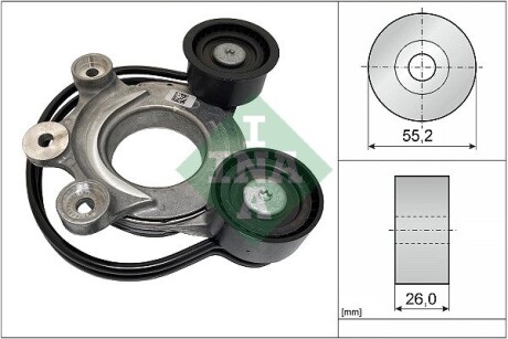 Натяжник ремня генератора Land Rover Defender/Discovery/Range Rover 18- INA 534 0827 10 (фото 1)