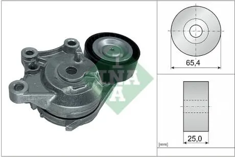 Натяжитель ремня генератора Citroen Berlingo/Jumpy/Peugeot Expert 1.6D 08- (натяжной) (65.4х25) INA 534092110