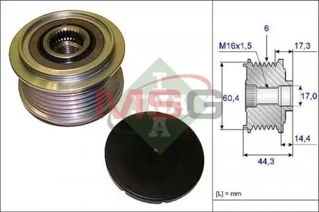 Шкив генератора Audi A4/A5/Q5 3.0/3.2 TFSI 07-17 INA 535 0207 10