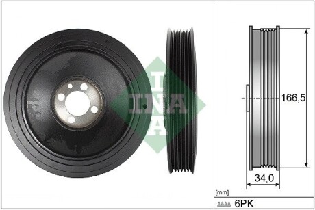 Шків колінвалу Opel Astra H/Vectra C/Zafira B 1.9CDTI 04- INA 544 0150 10