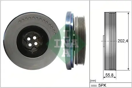 Шкив коленвала MB Sprinter (B907/B910), 2.0CDI, 20-, OM654.920 INA 544 0603 10