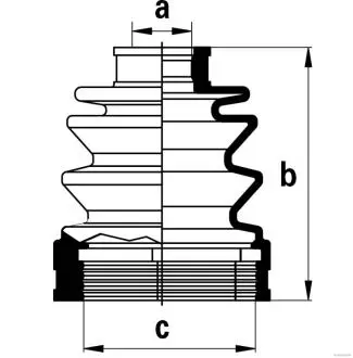Пильник ШРКШ гумовий + змазка JAKOPARTS J2885008