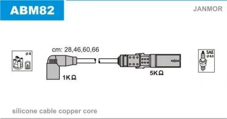 Проволока зажигания, набор Janmor ABM82