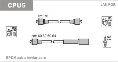 Проволока зажигания, набор Janmor CPU5