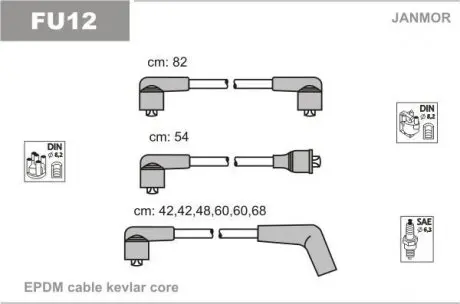 Провід В/В Ford Granada/Sierra 2.3/2.8 Janmor FU12