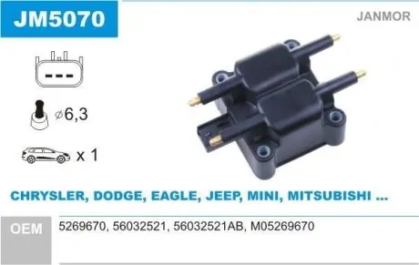 Катушка воспаления Janmor JM5070