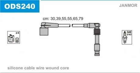 Провода в/в Opel Omega B 2.5/3.0 24v Janmor ODS240