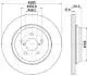 Диск тормозной (задний) Subaru Impreza/XV 16- (285x17) PRO JAPANPARTS DP713C (фото 2)