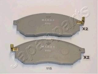 Тормозные колодки, дисковый тормоз.) JAPANPARTS PA115AF (фото 1)