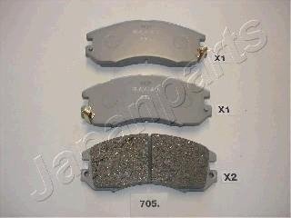 Тормозные колодки, дисковый тормоз.) JAPANPARTS PA705AF (фото 1)