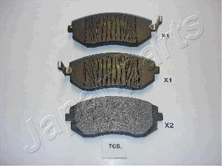 Тормозные колодки, дисковый тормоз.) JAPANPARTS PA706AF (фото 1)