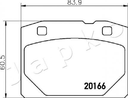 Колодки гальмівні (передні) Lada 2101/2102/2103/2104/2105/2106/2107 70-12 JAPKO 50044