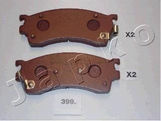 Колодки тормозные передние Mazda MX-6, 626, 323F, Premacy 1.6-2.0 (91-05)/Ford USA Probe II 2.0, 2.5 (92-98) JAPKO 50399 (фото 1)