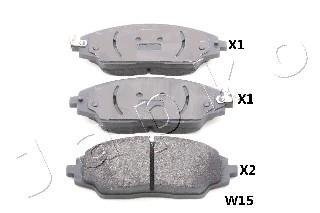 Колодки тормозные дисковые Chevrolet Aveo 1.2 (11-),Chevrolet Aveo 1.3 (11-) JAPKO 50W15 (фото 1)