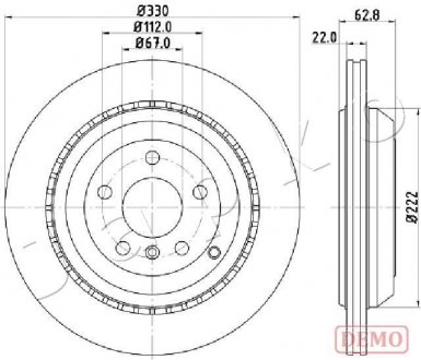 Диск тормозной (задний) MB GL-class (X164)/M-class (W164) 06- (330x22) 06- JAPKO 610519C