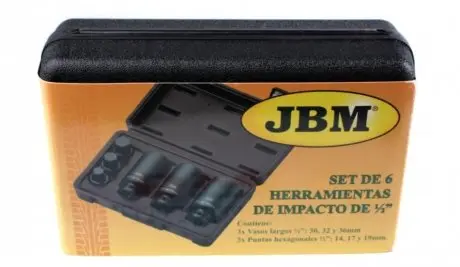 Набор головок ударных 6-гранных 1/2" (3 шт.)) JBM 52337