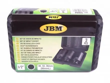 Набір головок ударних XZN 1/2" (30/32/36) (L=80mm) (3шт) JBM 52694